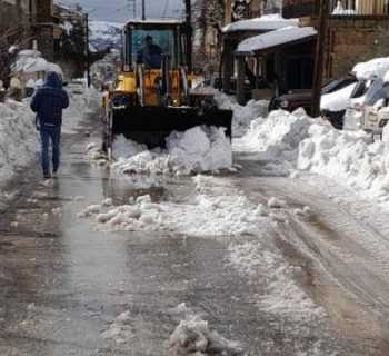 بلدية حدشيت تنجز فتح جميع طرقات البلدة من تراكم الثلوج