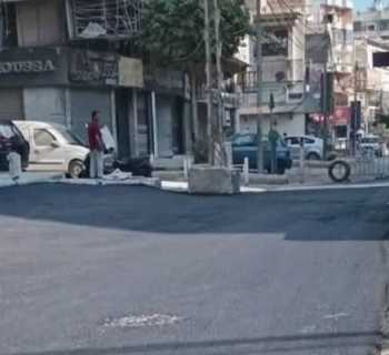 بلدية حارة حريك تتابع تعبيد شارع أمام بناية روتكس بإشراف اتحاد بلديات الضاحية