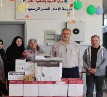 بلدية الحميري تبحث مع الكتيبة الفنلندية دعم المدرسة الرسمية