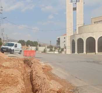 مؤسسة مياه البقاع تمدد خط مياه بطول 100 متر في مدينة زحلة