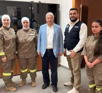 فريق المستجيب الأول في اتحاد بلديات الجومة يبحث التعاون مع جامعة 