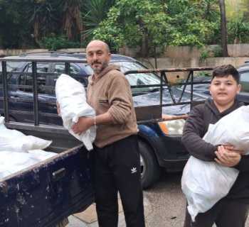 بلدية الخيام توزّع 1670 حصة غذائية على العائلات النازحة