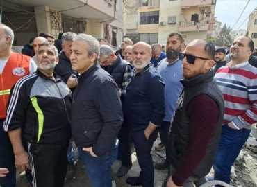 رئيس اتحاد بلديات صيدا - الزهراني ورؤساء بلديات يتفقدون موقع العدوان الإسرائيلي في الفوار