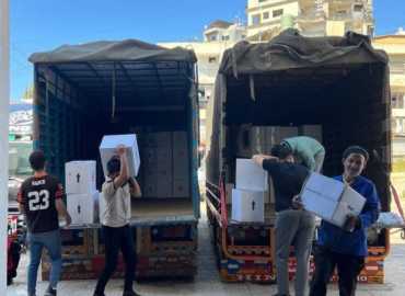اتحاد بلديات الشقيف - النبطية يواصل توزيع الخبز ويستلم مساعدات من الصليب الأحمر