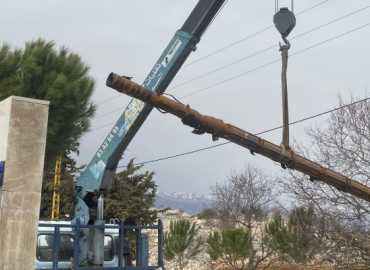 بلدية لبايا تتابع معالجة العطل الفني في مضخة مياه مشروع الصليب الأحمر