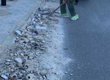 بلدية الغبيري تواصل رفع الركام وتأهيل الطرقات في حارة حريك وطريق المطار