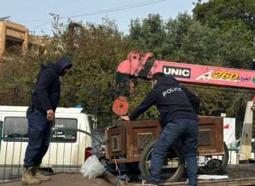 شرطة بلدية الغبيري تبدأ بحملة إزالة للمخالفات على جوانب الطرقات