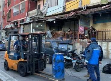 شرطة بلدية الغبيري تواصل حملة لإزالة المخالفات والتعديات