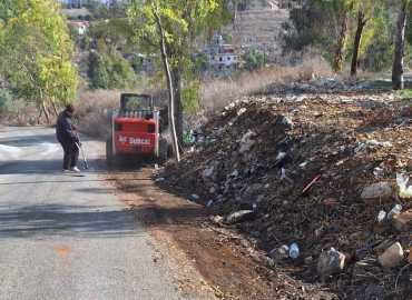 بلدية برعشيت تواصل إزالة النفايات والردميات ضمن خطتها للحفاظ على نظافة البلدة
