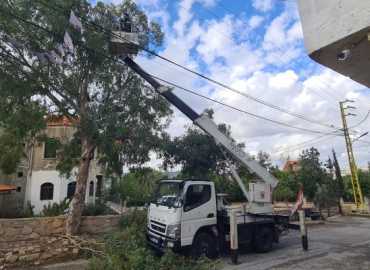 بلدية رشاف وشركة كهرباء لبنان تعالجان الأعطال الناتجة عن العواصف