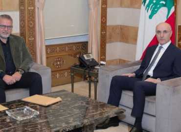 وزير الداخلية الحجار يستقبل النائب علي فياض وقائمقام المنية - الضنية جان الخولي