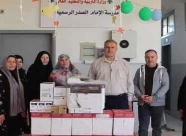 بلدية الحميري تبحث مع الكتيبة الفنلندية دعم المدرسة الرسمية