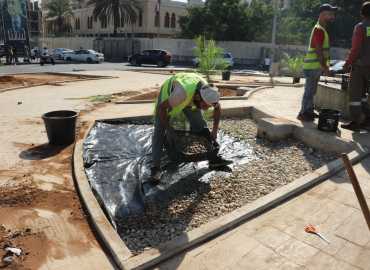 بلدية الغبيري تُكمل ترميم وتجميل دوّار السفارة الكويتية