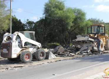 جرف و تعبيد عند مدخل بلدة طيردبا من قبل مجلس الجنوب بالتعاون مع البلدية