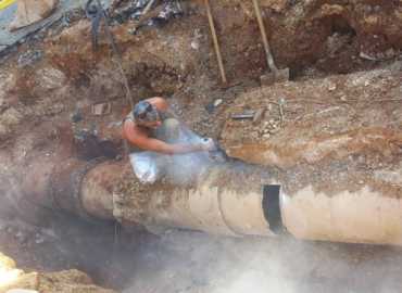 بلدية برج البراجنة تتابع مع مياه بيروت وجبل لبنان اعمال الصيانة