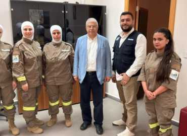 فريق المستجيب الأول في اتحاد بلديات الجومة يبحث التعاون مع جامعة 