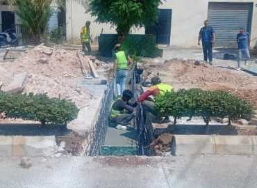 بلدية الجية: مشروع إنشاء أقنية تصريف مياه الأمطار يدخل مراحله النهائية