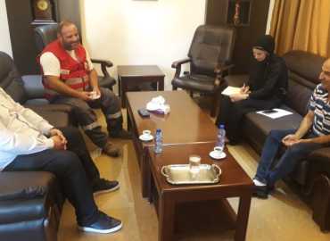رئيس اتحاد بلديات قضاء بنت جبيل يبحث مع الصليب الأحمر اللبناني آليات التعاون