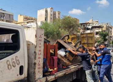شرطة اتحاد بلديات الضاحية الجنوبية تزيل مخالفات وتعديات على الأملاك العامة