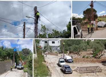 عودة التيار الكهربائي لميس الجبل بتنسيق ومتابعة بين العمل البلدي والبلدية