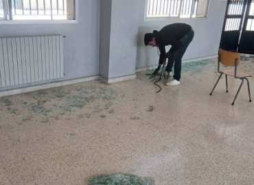 ثانوية مشغرة تشكر البلدية والجهات المشاركة على إزالة آثار العدوان الإسرائيلي وتنظيف المدرسة