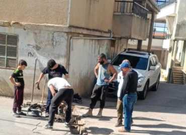 بلدية لبايا تباشر تأهيل العبّارة في طلعة الساحة وتعلن إقفال الطريق المحيطة بها