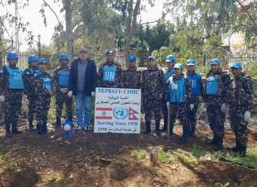 بلدية مجدل سلم تستكمل المرحلة الثانية من زراعة شتول الشاي بالتعاون مع الكتيبة النيبالية