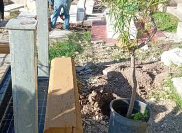 بلدية سلعا تُطلق حملة تجميل لجبانة البلدة