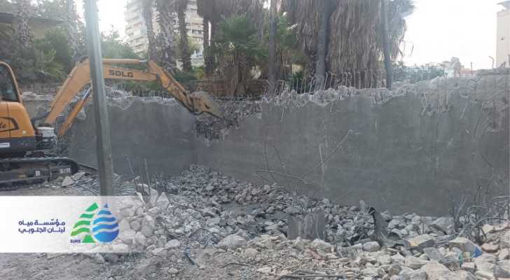 مياه لبنان الجنوبي تبدأ أعمال بناء خزان أرضي سعة 350 متر مكعب لتغذية صيدا القديمة
