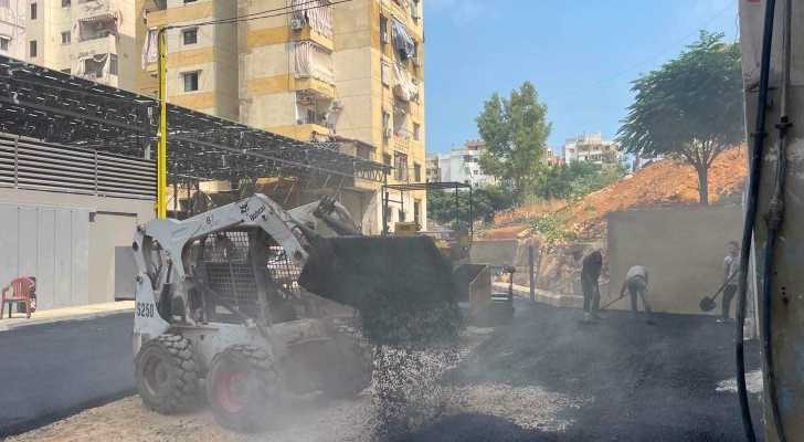 اتحاد بلديات الضاحية يستكمل أعمال تعبيد الطرقات في المريجة