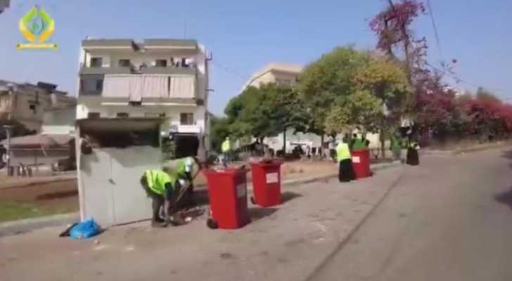 بالفيديو: بلدية النبطية تنظم حملة نظافة شملت وضع مستوعبات جديدة للنفايات
