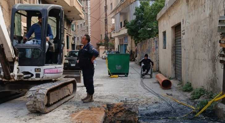 بلدية الشويفات تنفذ مشروع خط صرف صحي في منطقة الأمراء