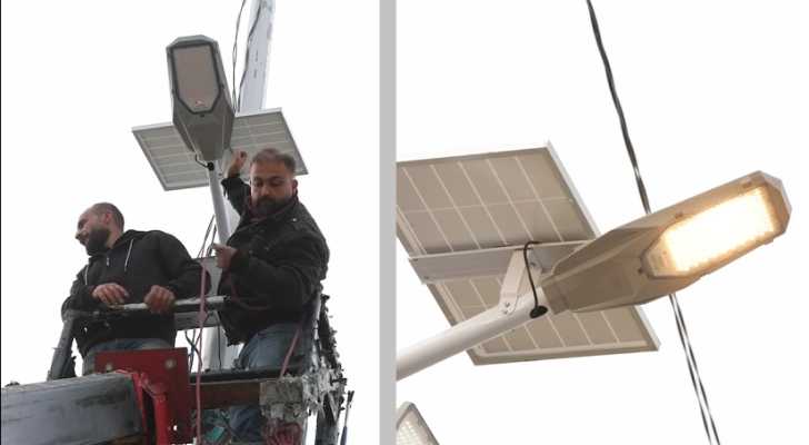 مبادرة من رئيس نادي التضامن صور لإنارة أوتوستراد صيدا - صور باستخدام لمبات طاقة شمسية