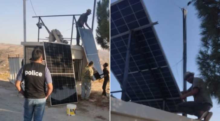 بلدية السلطان يعقوب تنهي تركيب ألواح طاقة شمسية لغرفة الحرس