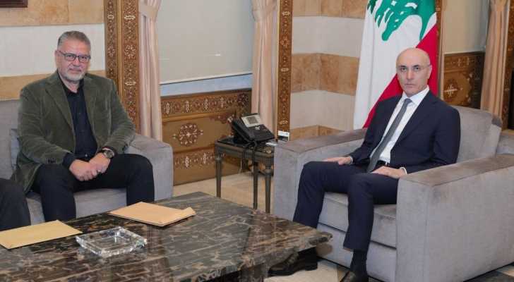 وزير الداخلية الحجار يستقبل النائب علي فياض وقائمقام المنية - الضنية جان الخولي