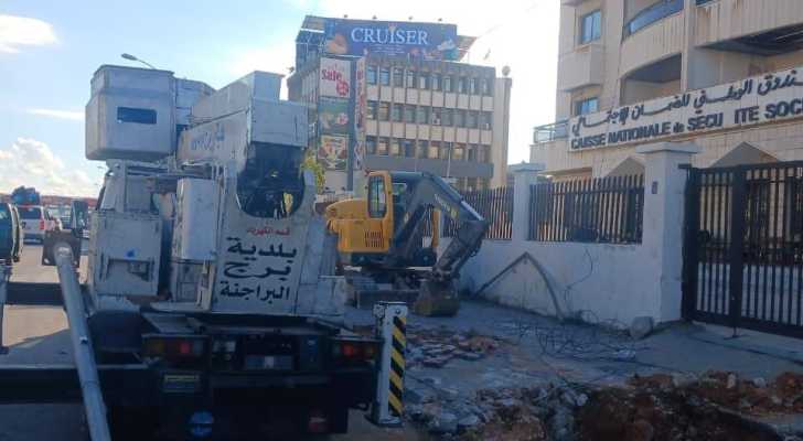 بلدية برج البراجنة: حفريات في الشوارع نتيجة تمديد كابلات جديدة بالتعاون مع كهرباء لبنان