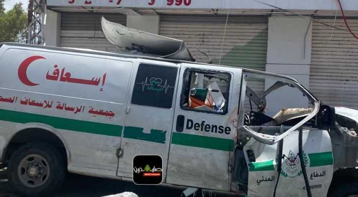 بلدية شحور تدين استهداف سيارة إسعاف أثناء نقل جرحى وتنعى مسعفين من أبناء البلدة