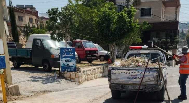 بلدية معروب تواصل حملات النظافة في مختلف أحياء البلدة