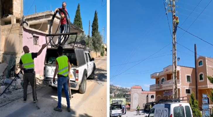 بلدية بليدا تستكمل إعادة ربط البلدة بالتيار الكهربائي (فيديو)