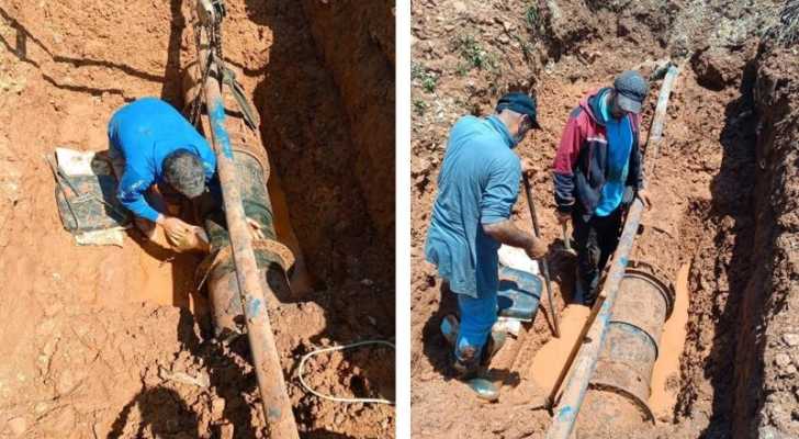 عودة خدمة المياه إلى بلدة الشرقية والقرى المحيطة بعد إصلاح القسطل الرئيسي
