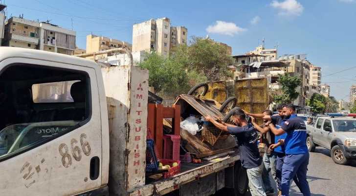 شرطة اتحاد بلديات الضاحية الجنوبية تزيل مخالفات وتعديات على الأملاك العامة