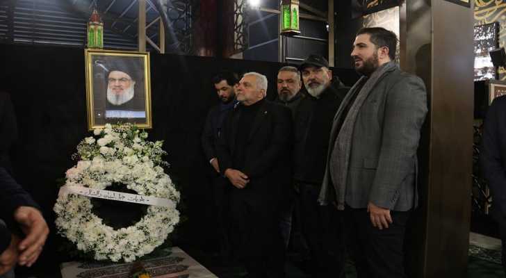 وفد من رؤساء بلديات جبل لبنان والشمال يزور مرقد السيد حسن نصرالله