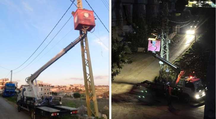 بالصور: بلدية كفرتبنيت تباشر بحملة تركيب إنارة تعمل على الطاقة الشمسية
