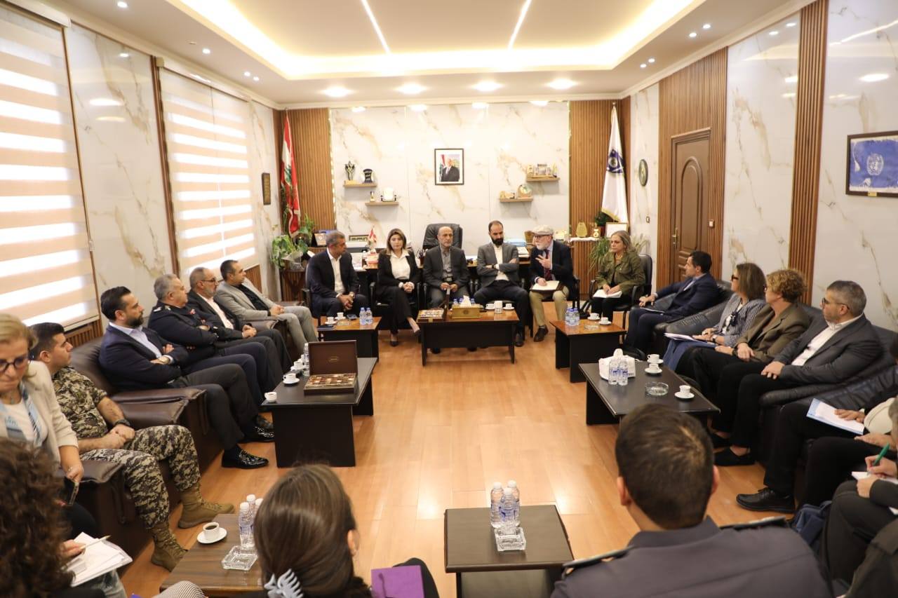لقاء أوروبي – لبناني في مكتب محافظ النبطية لدعم القطاعات المتضررة من العدوان والنازحين